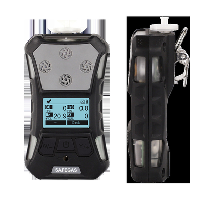 SAFEGAS Multi Gas Detector Portable O2 LEL H2S CO CO2 Gas Concentration 6 In 1 Device