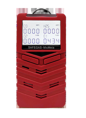 Portable Multi Gas Detector for Industrial Small Size and Light Weight Red Color