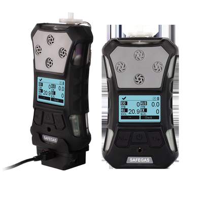Portable Multi Gas Detector Pump Suction EX O2 H2S CO CO2 NH3 6 In1 Suitable For Sewer Gas Detection