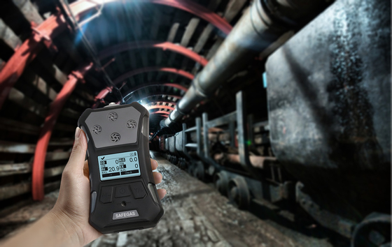 Portable Multi Gas Detector Pump Suction EX O2 H2S CO CO2 NH3 6 In1 Suitable For Sewer Gas Detection