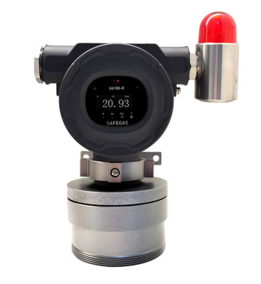 IP66/68 Protection Grade Fixed Diffusion Sampling LEL CO H2S O2 Detector with RS485 Alarm Function IECEX and ATEX Certified