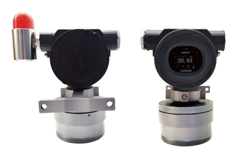 IP66/68 Protection Grade Fixed Diffusion Sampling LEL CO H2S O2 Detector with RS485 Alarm Function IECEX and ATEX Certified