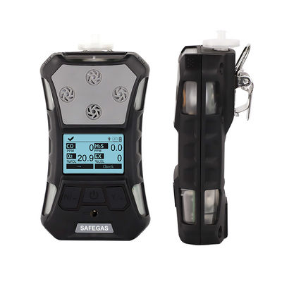 Portable 6-Gas Detector for LEL CO2 CO H2S O2 SO2 Wireless TransmitSolution