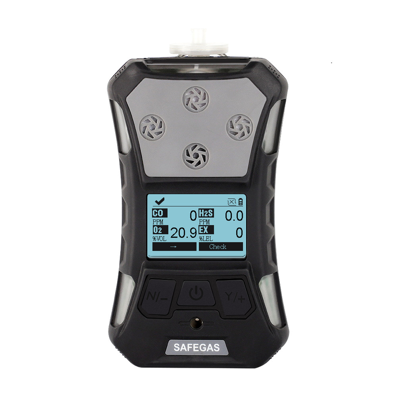 SAFEGAS Multi Gas Detector Portable O2 LEL H2S CO CO2 Gas Concentration 6 In 1 Device
