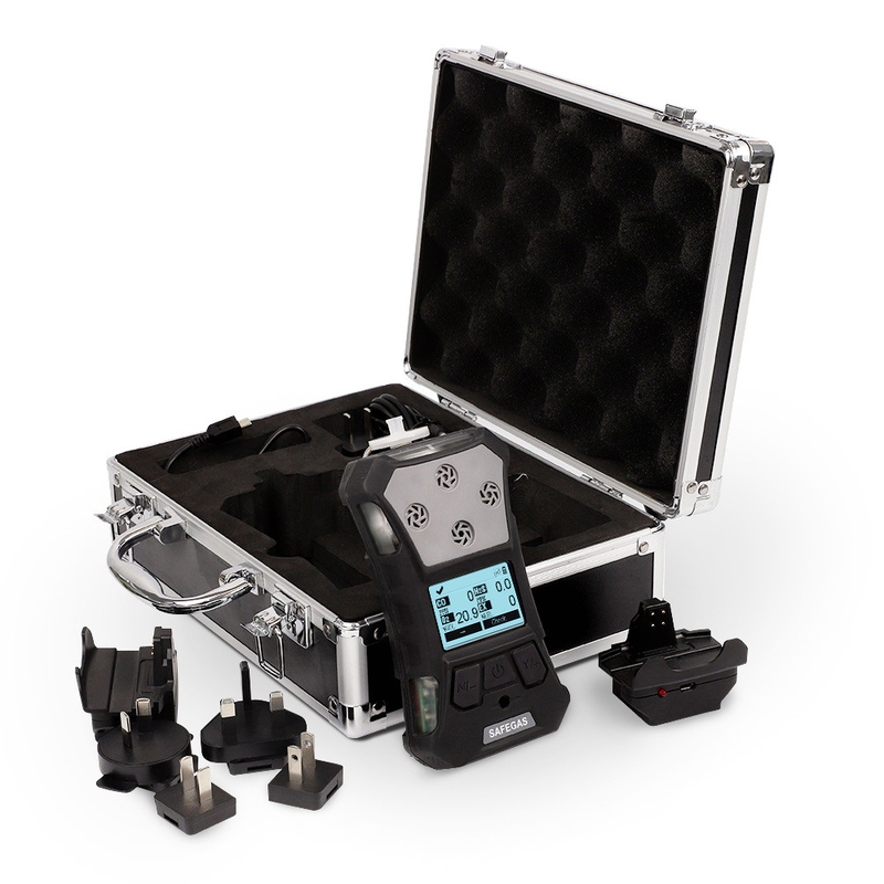 O2 CO CO2 LEL Detection Confined Space Detector with Imported Gas Sensor and 3.7V Rechargeable Lithium Battery