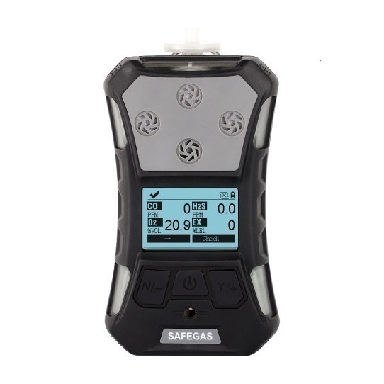 Portable CO2 and O2 Gas Detector Alarm Function IP67 with Back Clip Easy to Carry